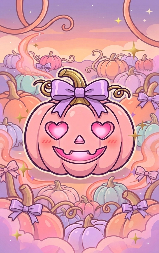 Tap Greeting Card NFC Video Pinkoween Phoebe, The Blushing Jack (OCTOBER 04 OF 31) Front Artwork