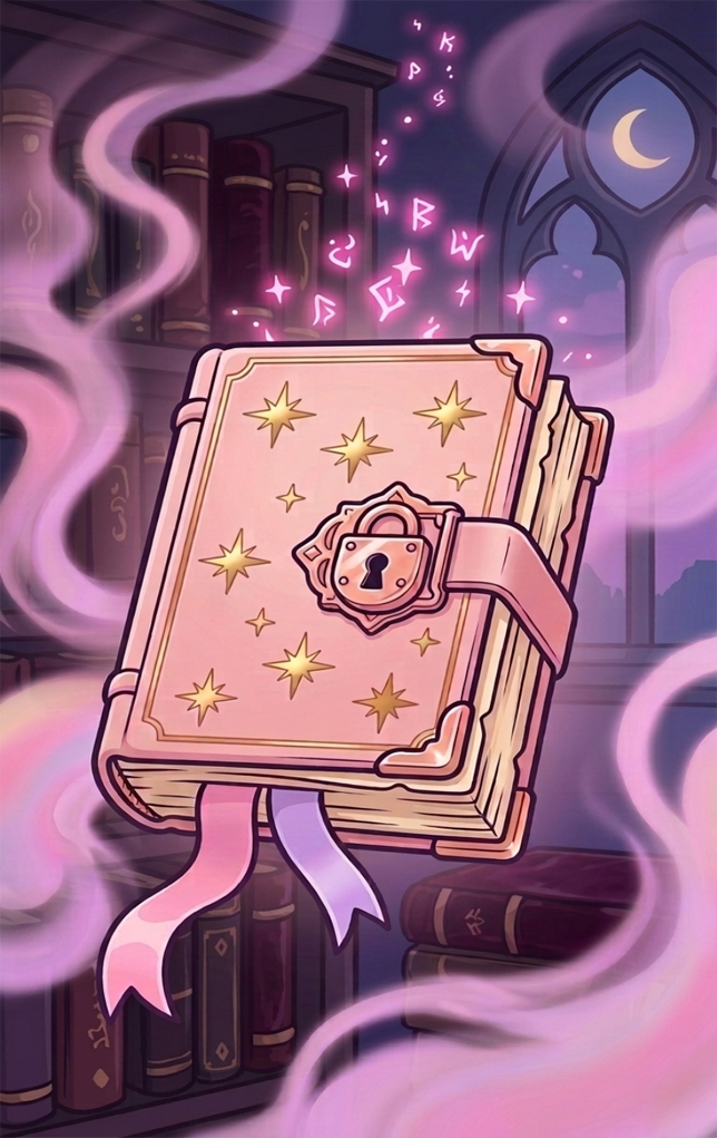 October 16 Cordelia, The Enchanted Grimoire Front Artwork