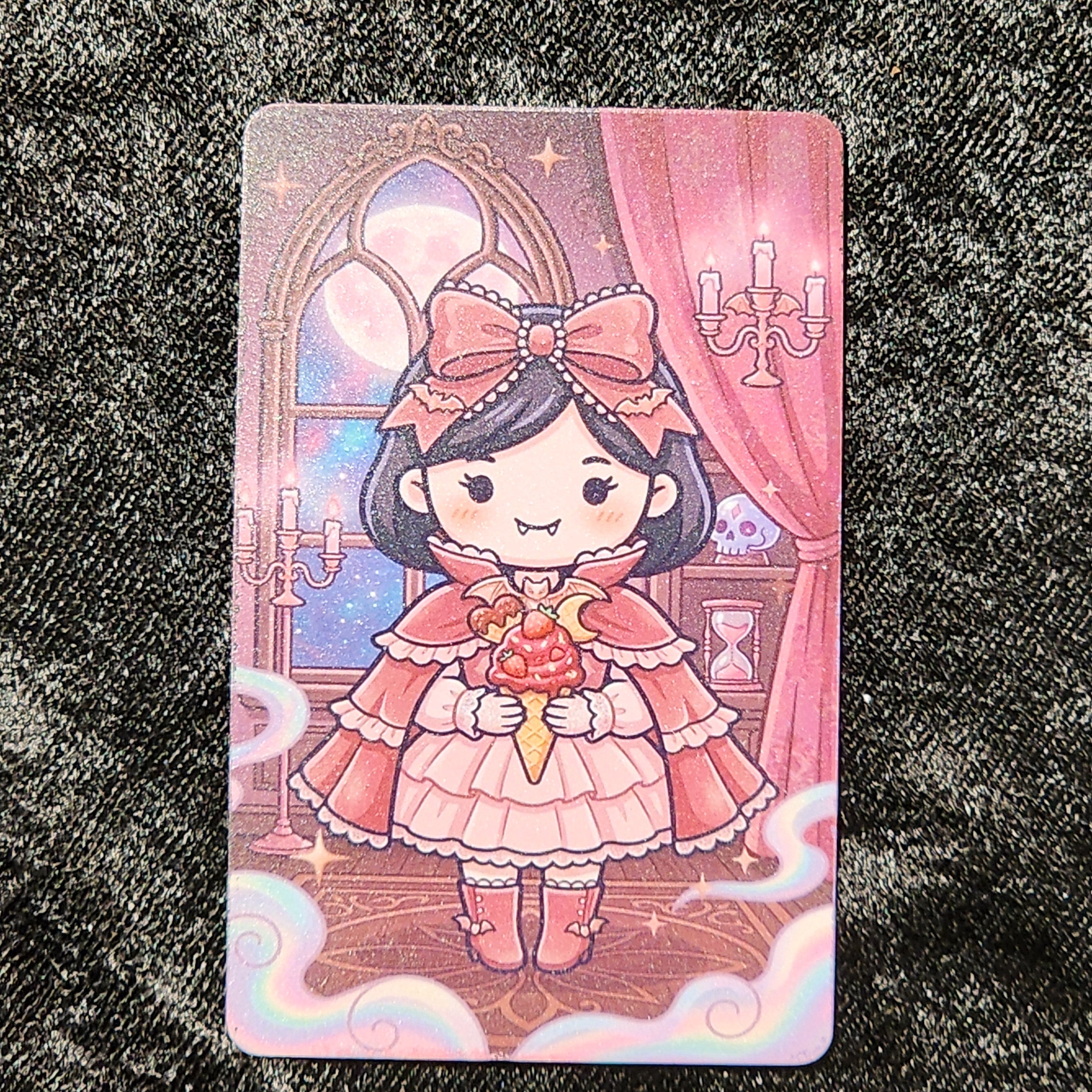 Tap Greeting Card NFC Video Pinkoween Marceline, The Sweet Vampire (OCTOBER 07 OF 31) Real Card Front Photo