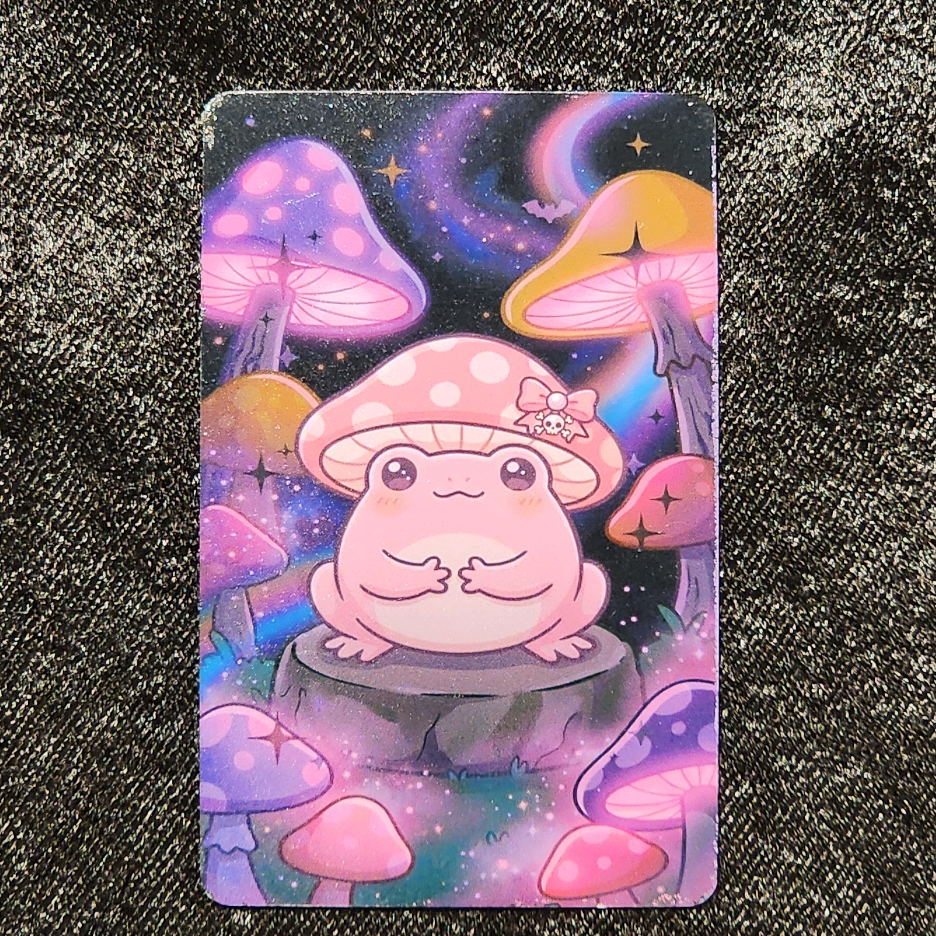 Tap Greeting Card NFC Video Pinkoween Flora, The Mushroom Toad (OCTOBER 10 OF 31) Real Card Front Photo