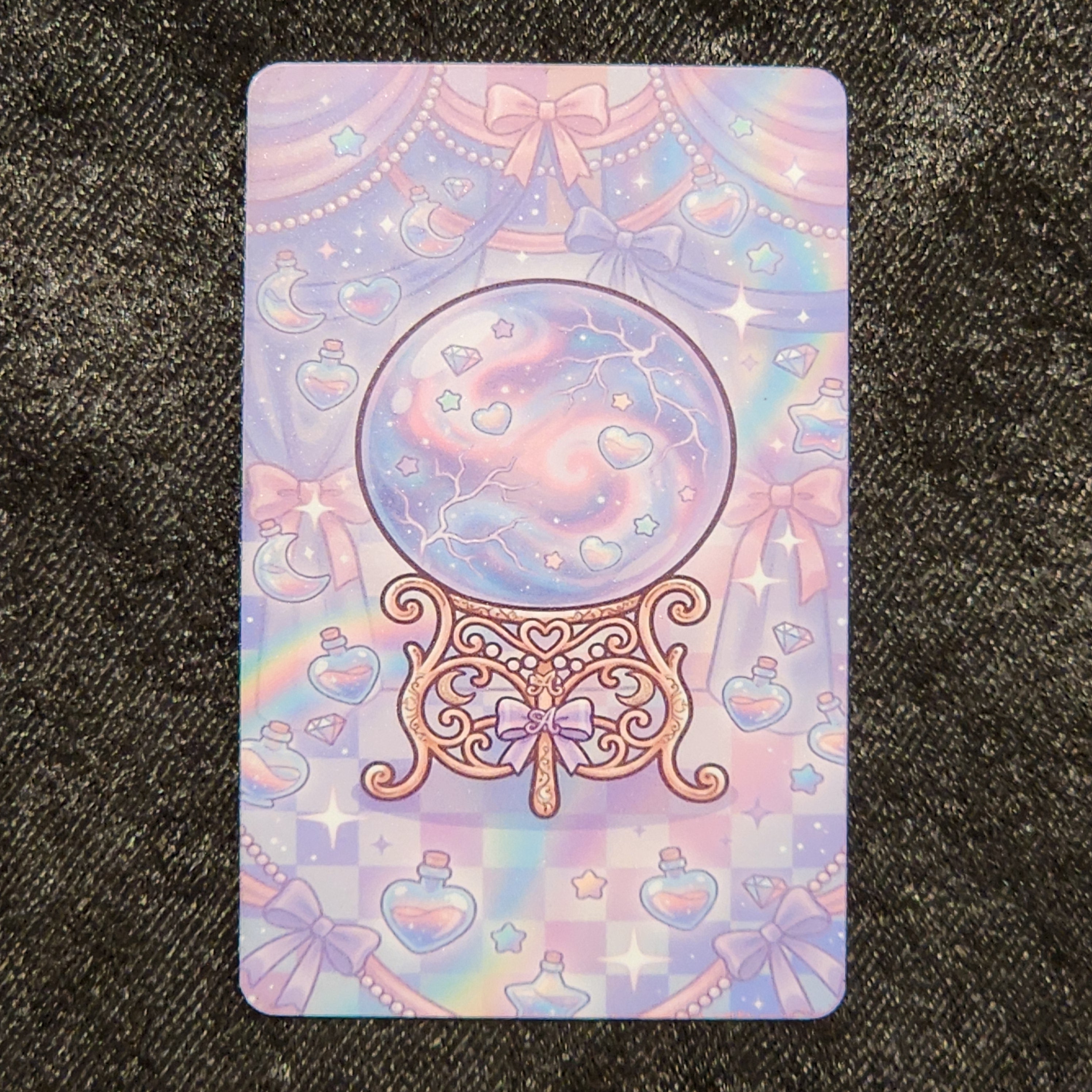 Tap Greeting Card NFC Video Pinkoween Aurelia, The Misty Crystal Ball (OCTOBER 14 OF 31) Real Card Front Photo