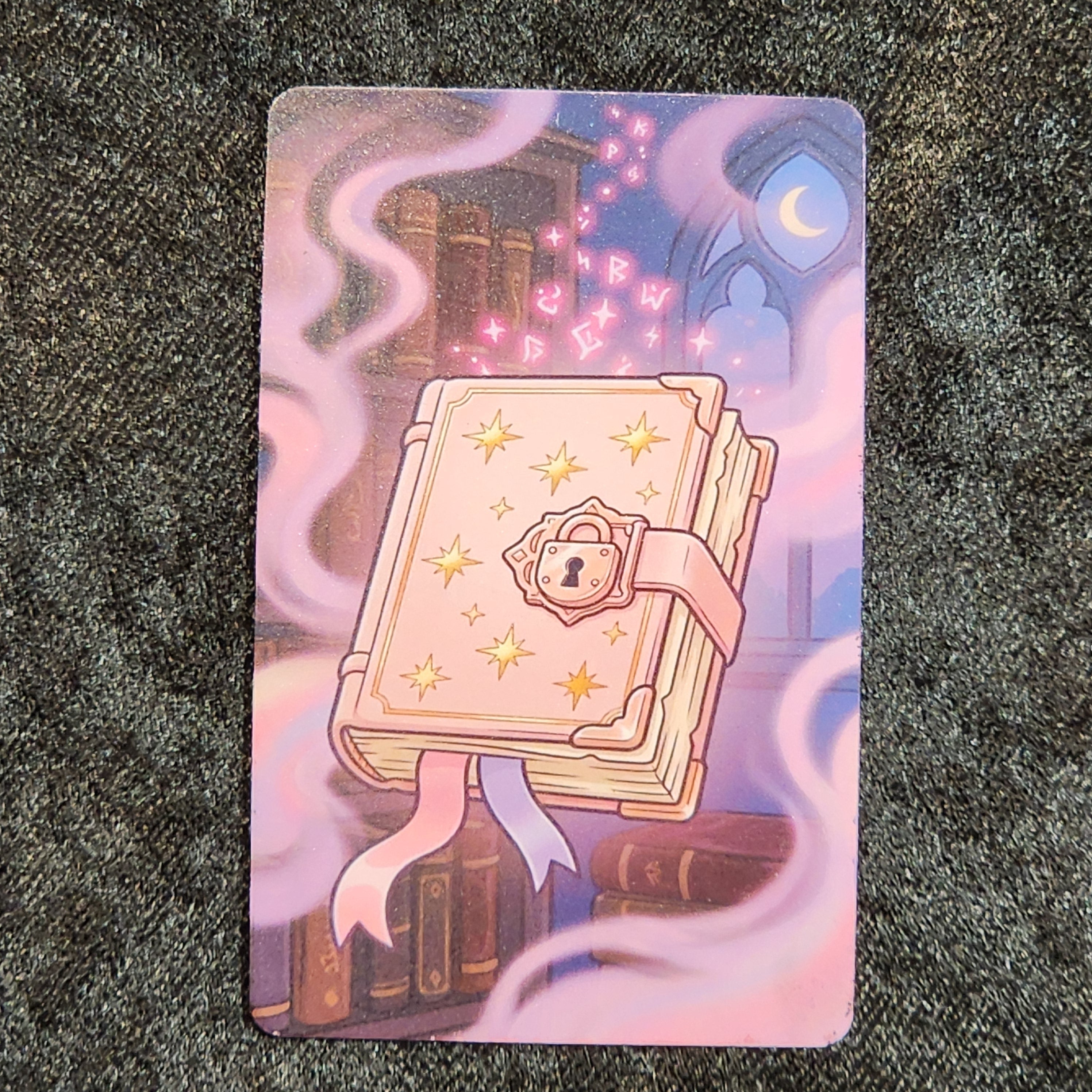 Tap Greeting Card NFC Video Pinkoween Cordelia, The Enchanted Grimoire (OCTOBER 16 OF 31) Real Card Front Photo