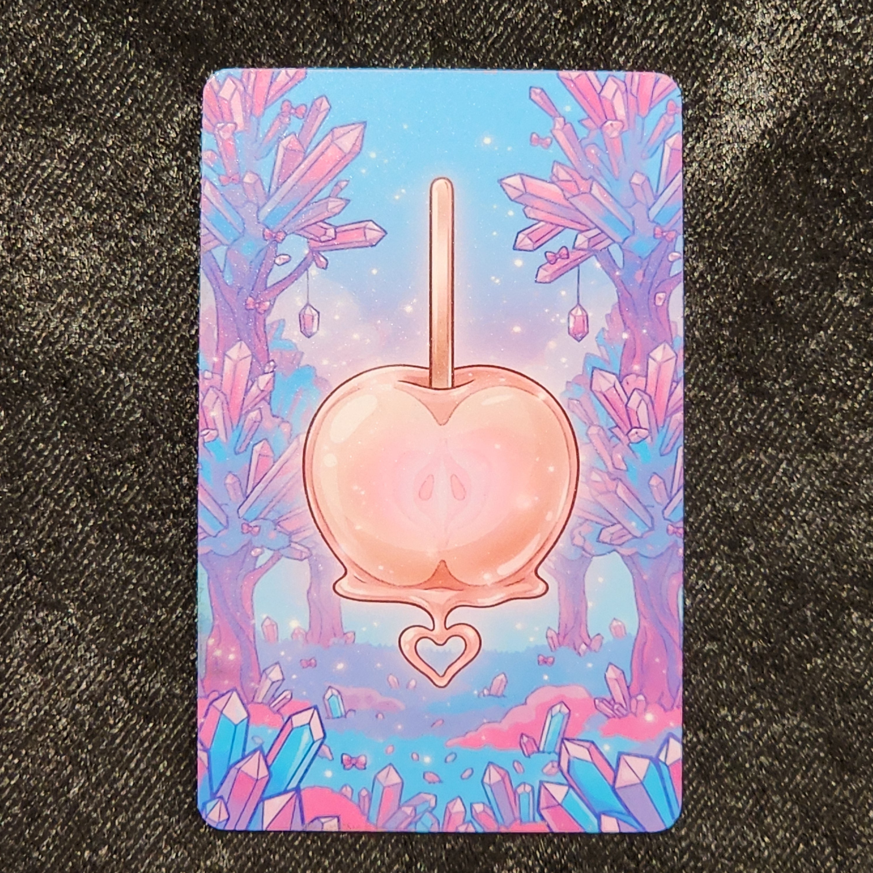 Tap Greeting Card NFC Video Pinkoween Delilah, The Glazed Poison Apple (OCTOBER 17 OF 31) Real Card Front Photo