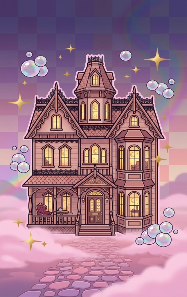 Tap Greeting Card NFC Video Pinkoween Seraphina, The Pink Haunted Dollhouse (OCTOBER 21 OF 31)