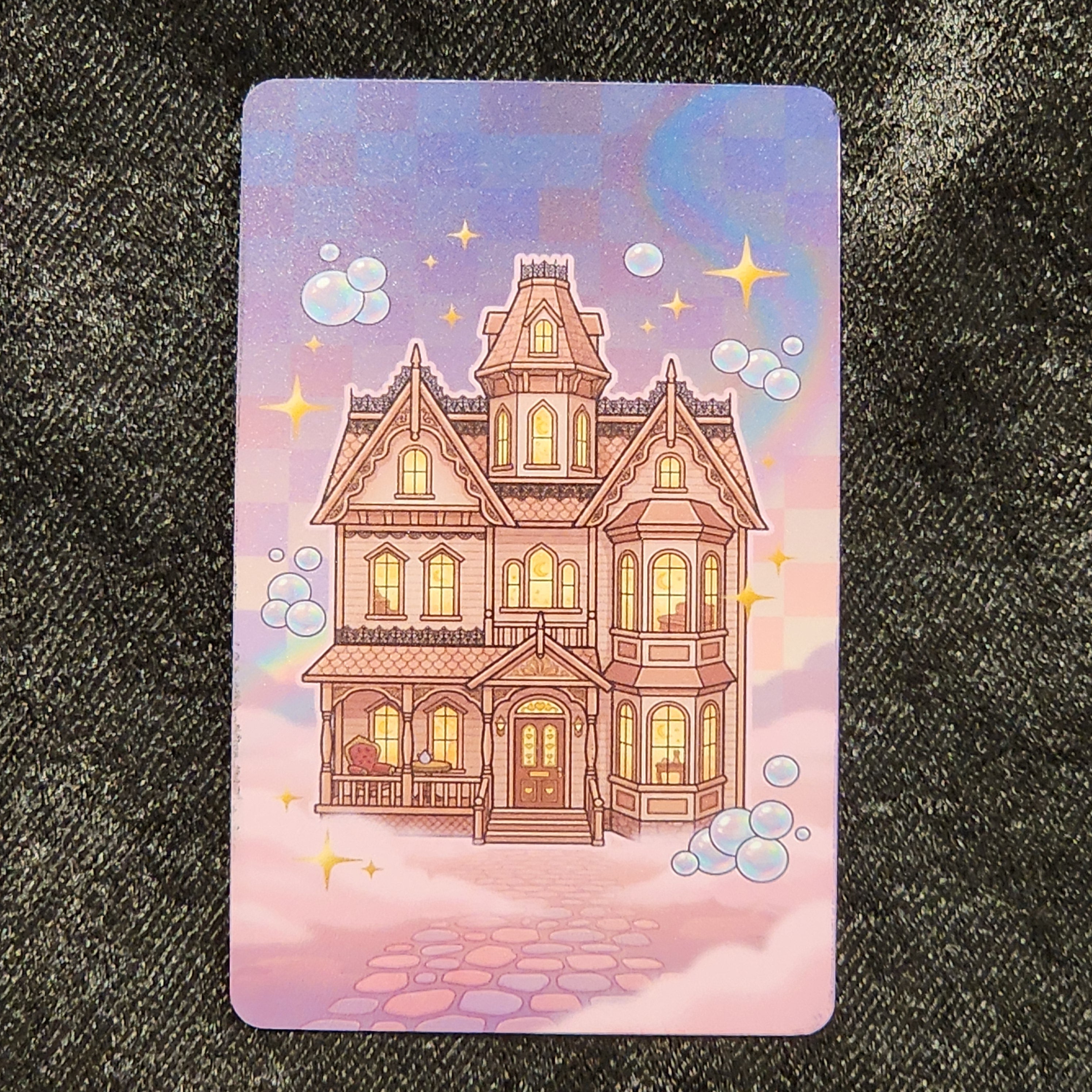 Tap Greeting Card NFC Video Pinkoween Seraphina, The Pink Haunted Dollhouse (OCTOBER 21 OF 31) Real Card Front Photo