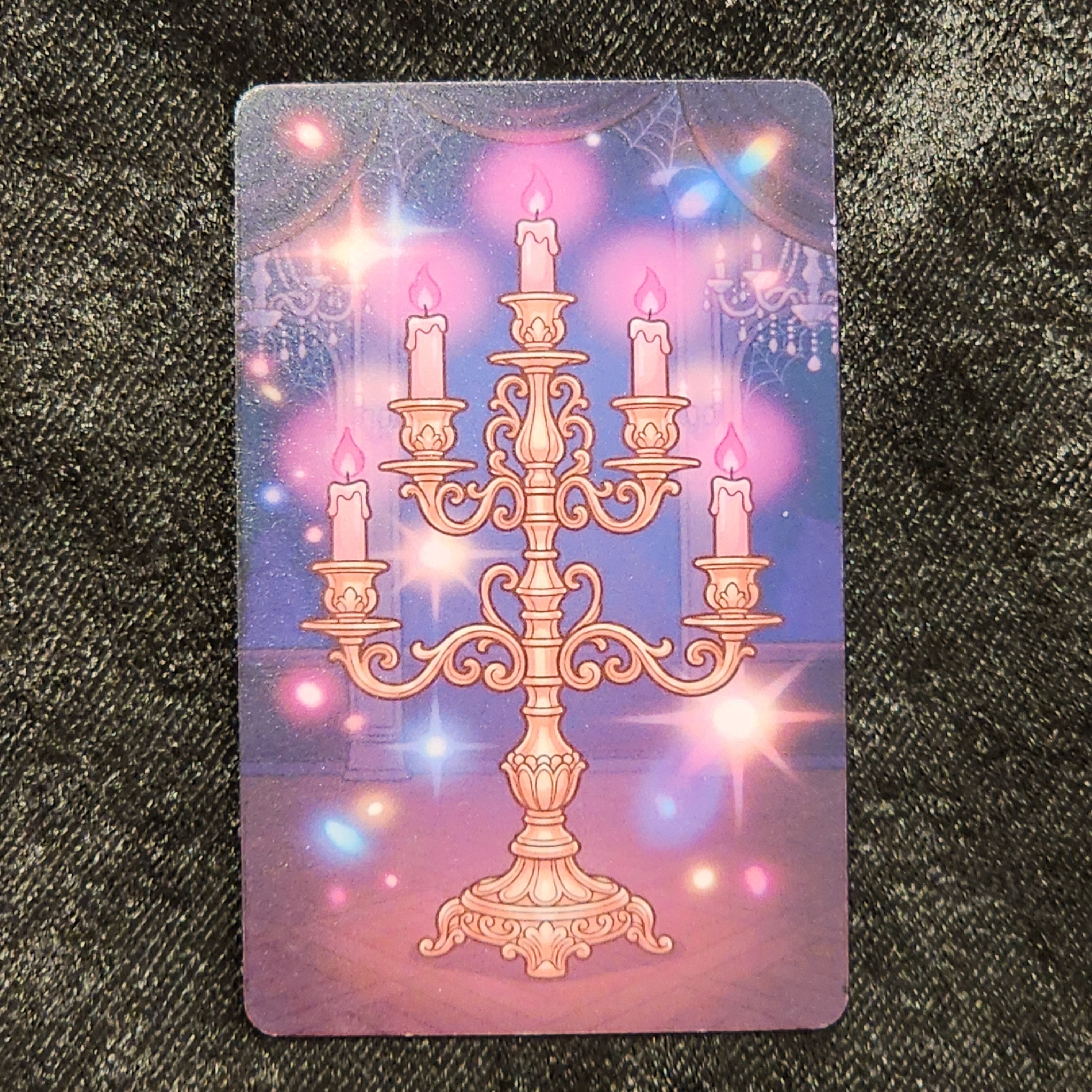Tap Greeting Card NFC Video Pinkoween Beatrice, The Ornate Candelabra (OCTOBER 25 OF 31) Real Card Front Photo