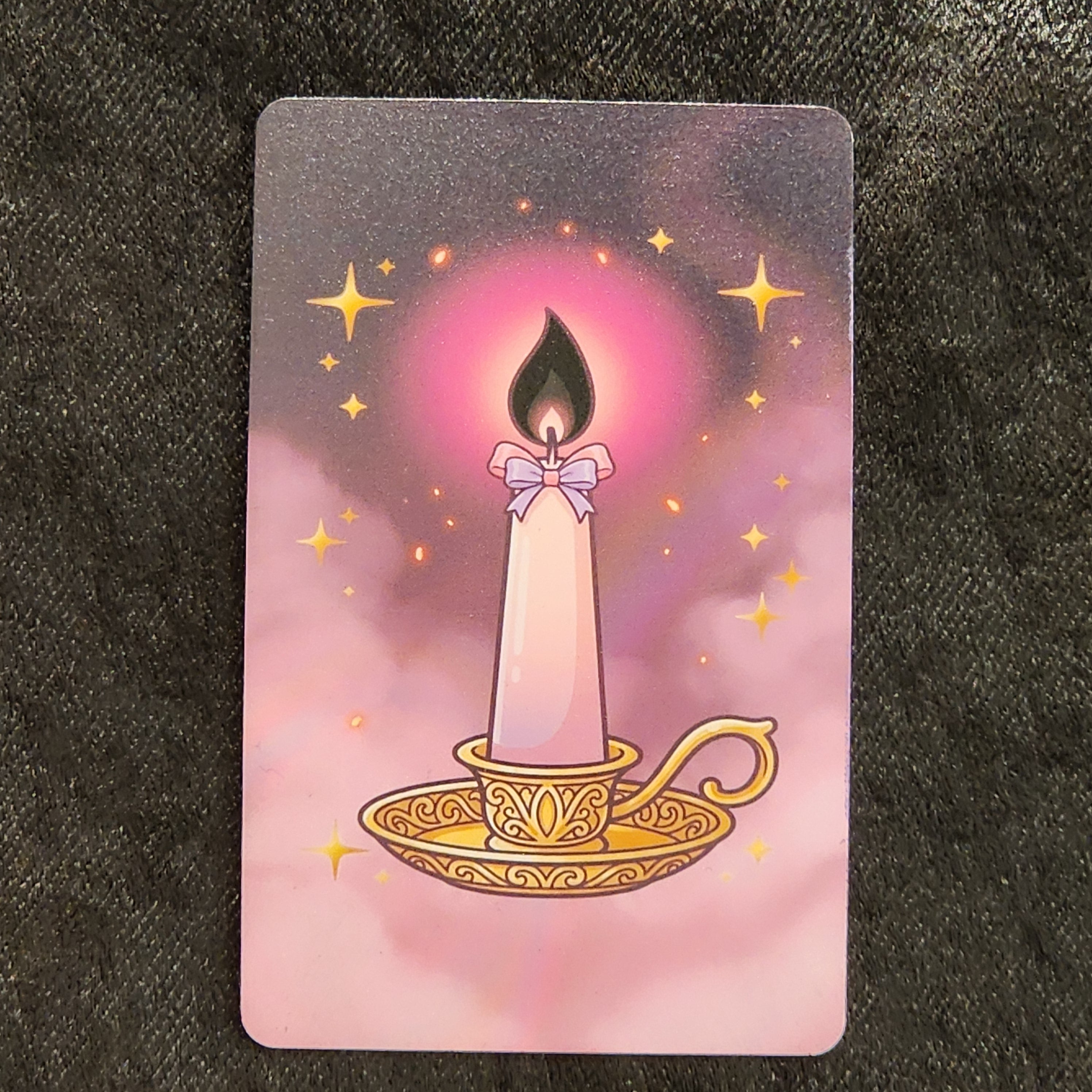 Tap Greeting Card NFC Video Pinkoween Rowena, The Black Flame Candle (OCTOBER 27 OF 31) Real Card Front Photo